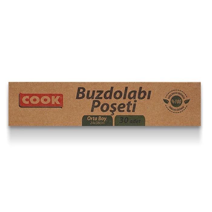 Cook Doğada Çözünür Orta Boy Doğal Buzdolabı Poşeti 30 adet