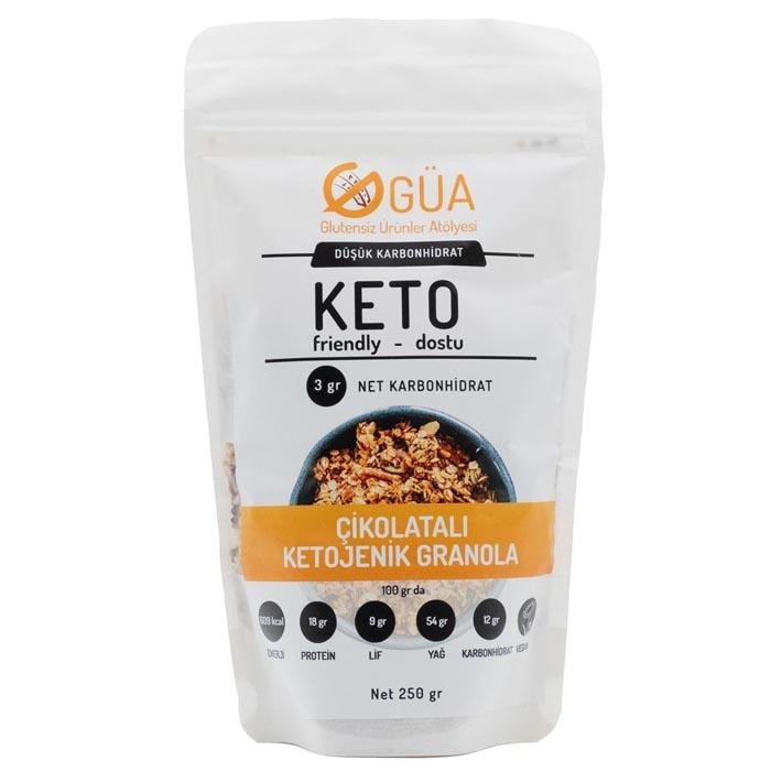 GUA Çikolatalı Ketojenik Granola 250g * 4 paket