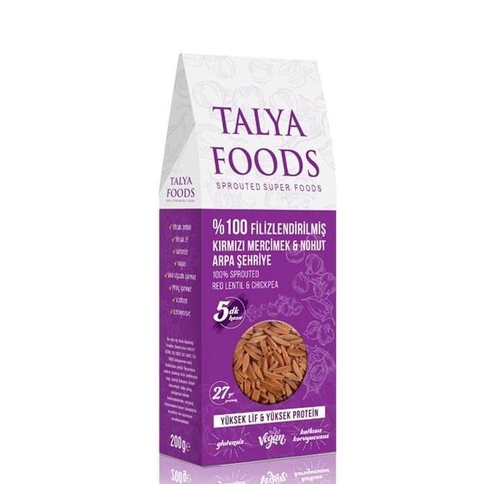 Talya Foods Filizlendirilmiş Glutensiz Kırmızı Mercimek - Nohut Arpa Şehriye 200g