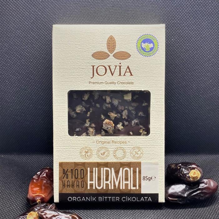 Jovia Organik %100 Bitter Hurmalı Çikolata 85g