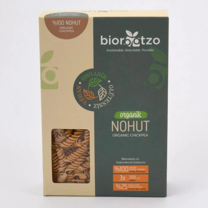 Biorootzo Organik Nohut Burgu Fusilli Makarna 200g