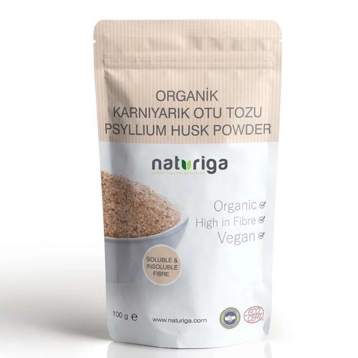 Naturiga Organik Karnıyarık Otu Tohumu Tozu (Psyllium) 100g