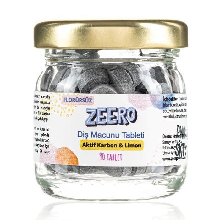 Zeero Diş Macunu Tableti - Aktif Karbon & Limon