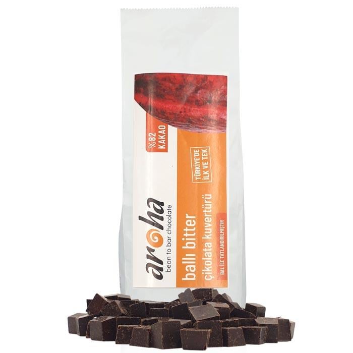 Aroha Kuvertür %82 Kakao - Ballı Bitter 500g