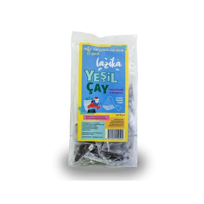 Lazika Yeşil Çay Hatmi Çiçeği Bergamot Piramit Poşet 25 adet