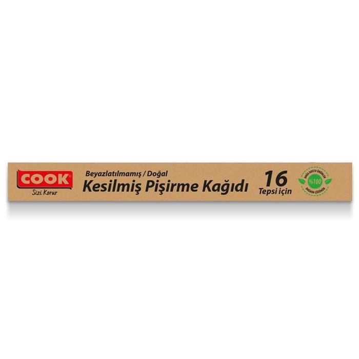 Cook Ağartılmamış Doğal Pişirme Kağıdı 16 Tepsi için