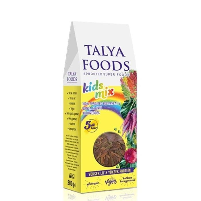 Talya Foods Kids Mix Karışık Sebzeli Filizlendirilmiş Glutensiz Arpa Şehriye 200g