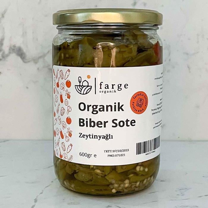 Farge Organik Zeytinyağlı Biber Sote 600g