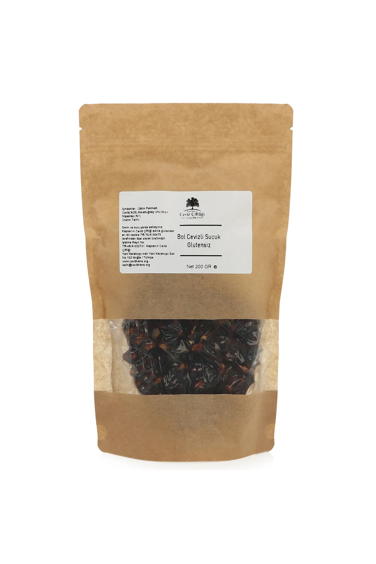Kaptanın Ceviz Çiftliği Glutensiz Cevizli Sucuk (Köme) 200g