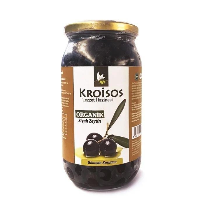 Kroisos Organik Siyah Zeytin - Güneşte Kurutma 650g