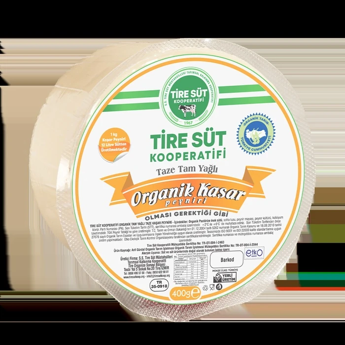 Tire Organik Taze Kaşar Peyniri 400g