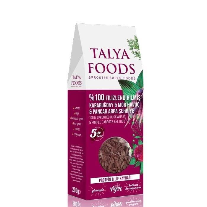 Talya Foods Filizlendirilmiş Glutensiz Karabuğday - Mor Havuç - Pancar Arpa Şehriye 200g