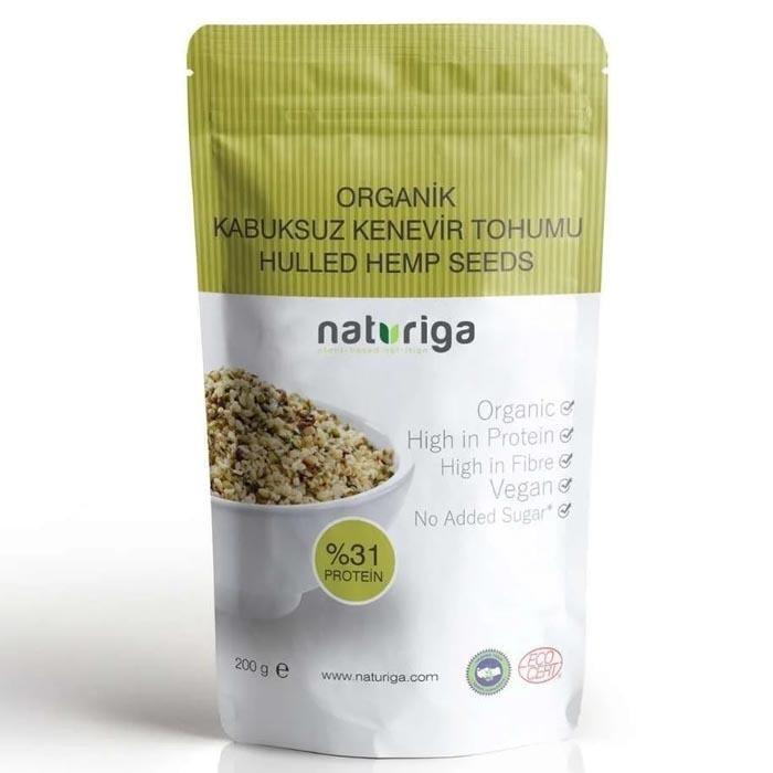 Naturiga Organik Kabuksuz Kenevir Tohumu 200g