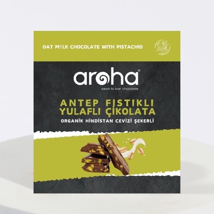 Aroha Antep Fıstıklı Yulaflı Çikolata 42g