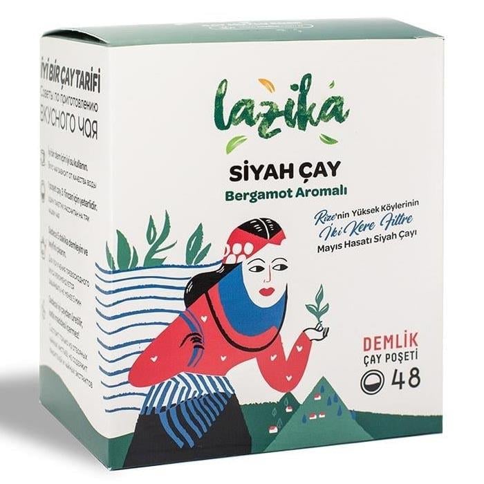 Lazika Siyah Çay Bergamot Aromalı Demlik Poşet 48 adet