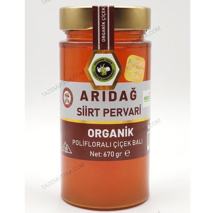 Arıdağ Siirt Pervari Organik Çiçek Balı 670g