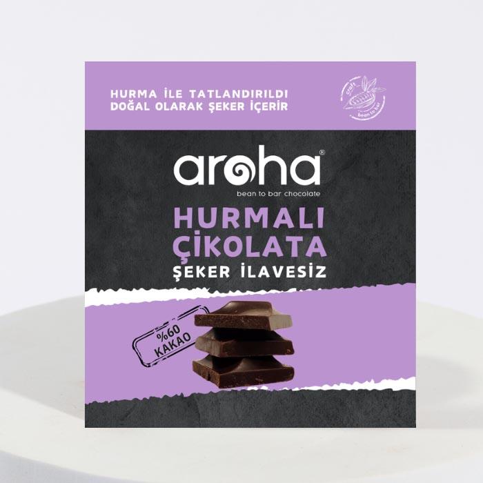 Aroha Hurmalı Bitter Çikolata 40g