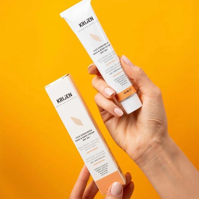 Krijen SPF 30+ Güneş Koruyucu CICA Yüz Ve Vücut Kremi 50g