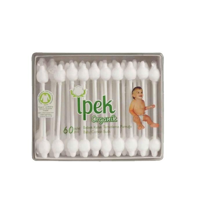 İpek Organik Bebek Kulak Temizleme Pamuğu 60 adet