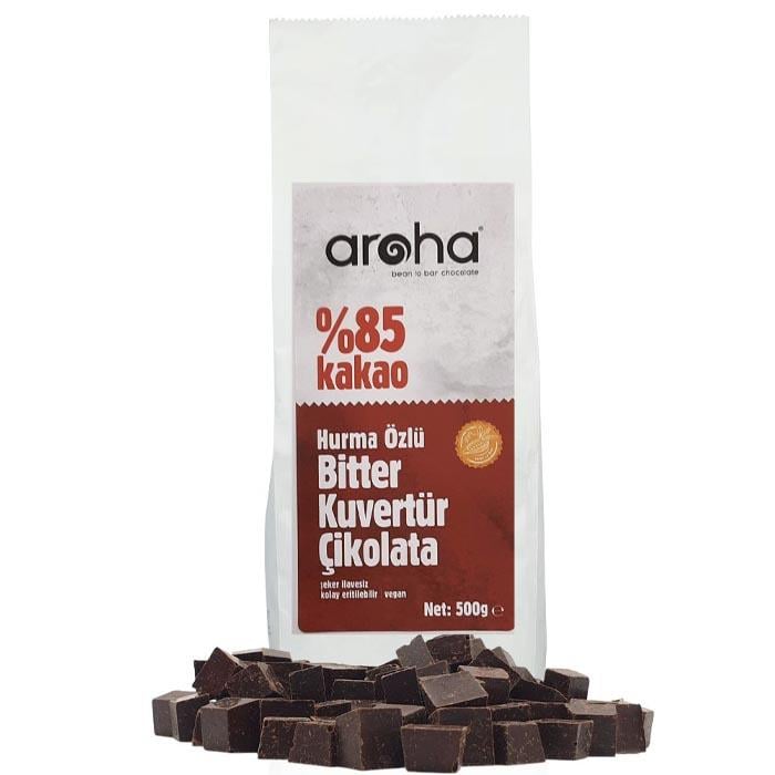 Aroha Kuvertür %85 Kakao - Hurmalı Bitter 500g