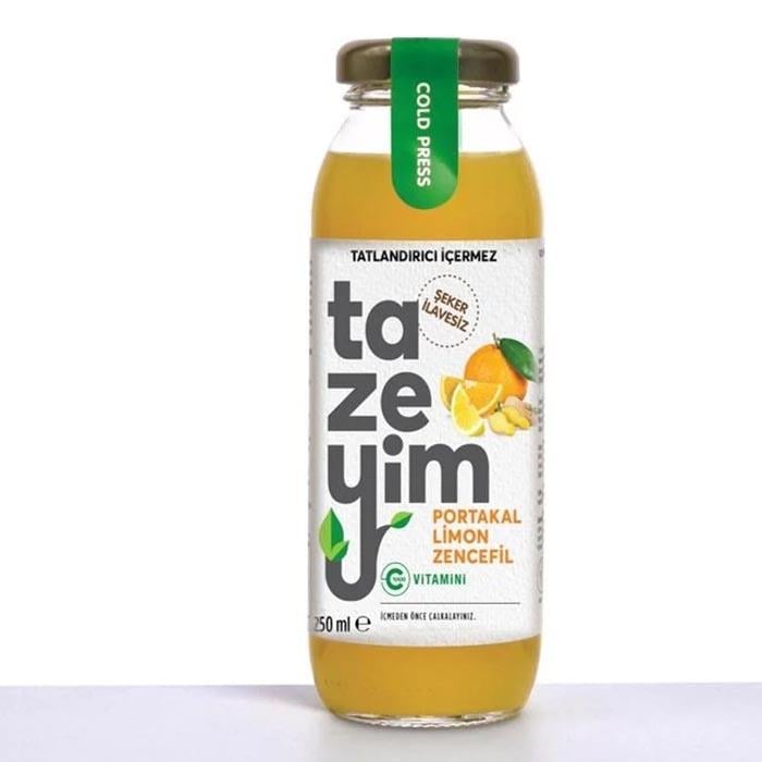 Tazeyim Portakal Limon Zencefil Suyu 250ml