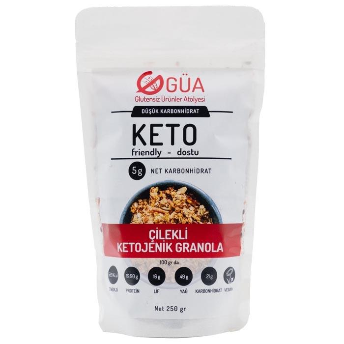 GUA Çilekli Ketojenik Granola 250g * 4 paket