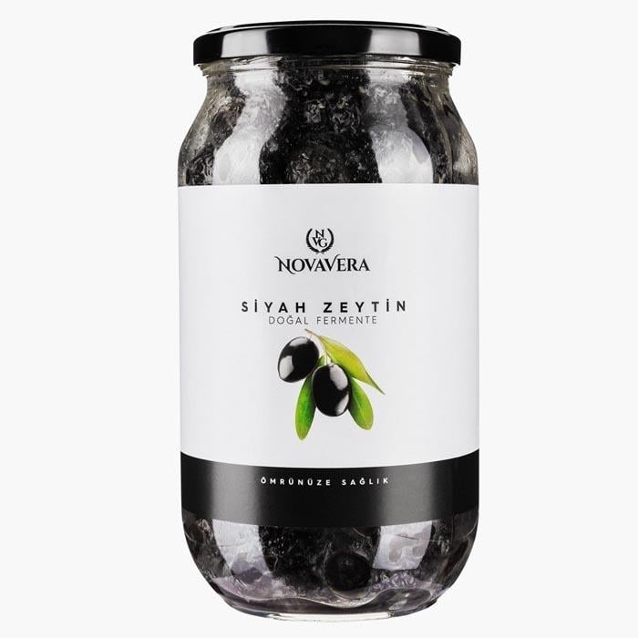 Novavera Gemlik Natürel Fermente Siyah Zeytin 650g