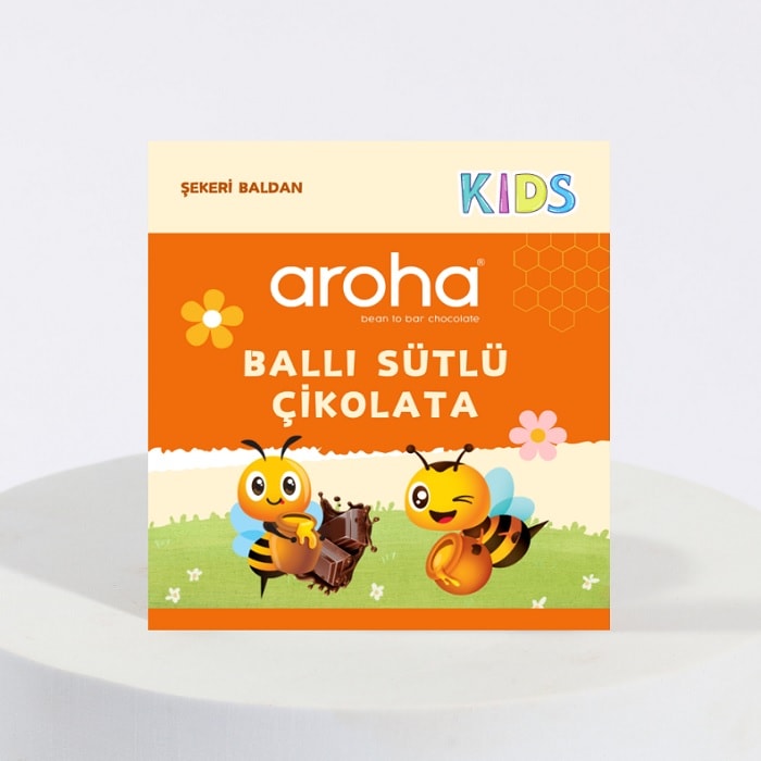 Aroha Kids Ballı Sütlü Çikolata 28g