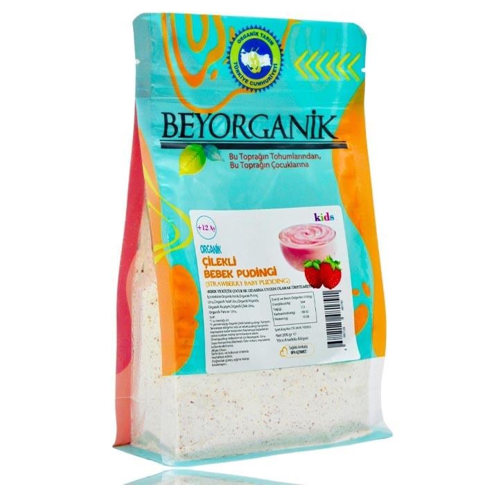 Beyorganik Organik Çilekli Bebek Pudingi 200g