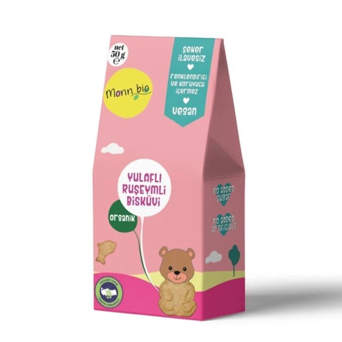 Monn Bio Organik Yulaflı Ruşeymli Çocuk Bisküvisi 50g