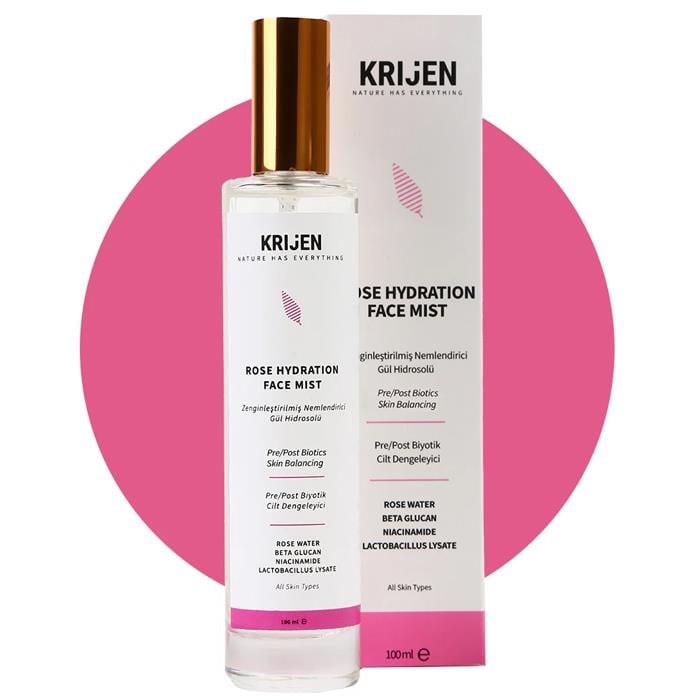 Krijen Zenginleştirilmiş Nemlendirici Gül Hidrosolü 100ml