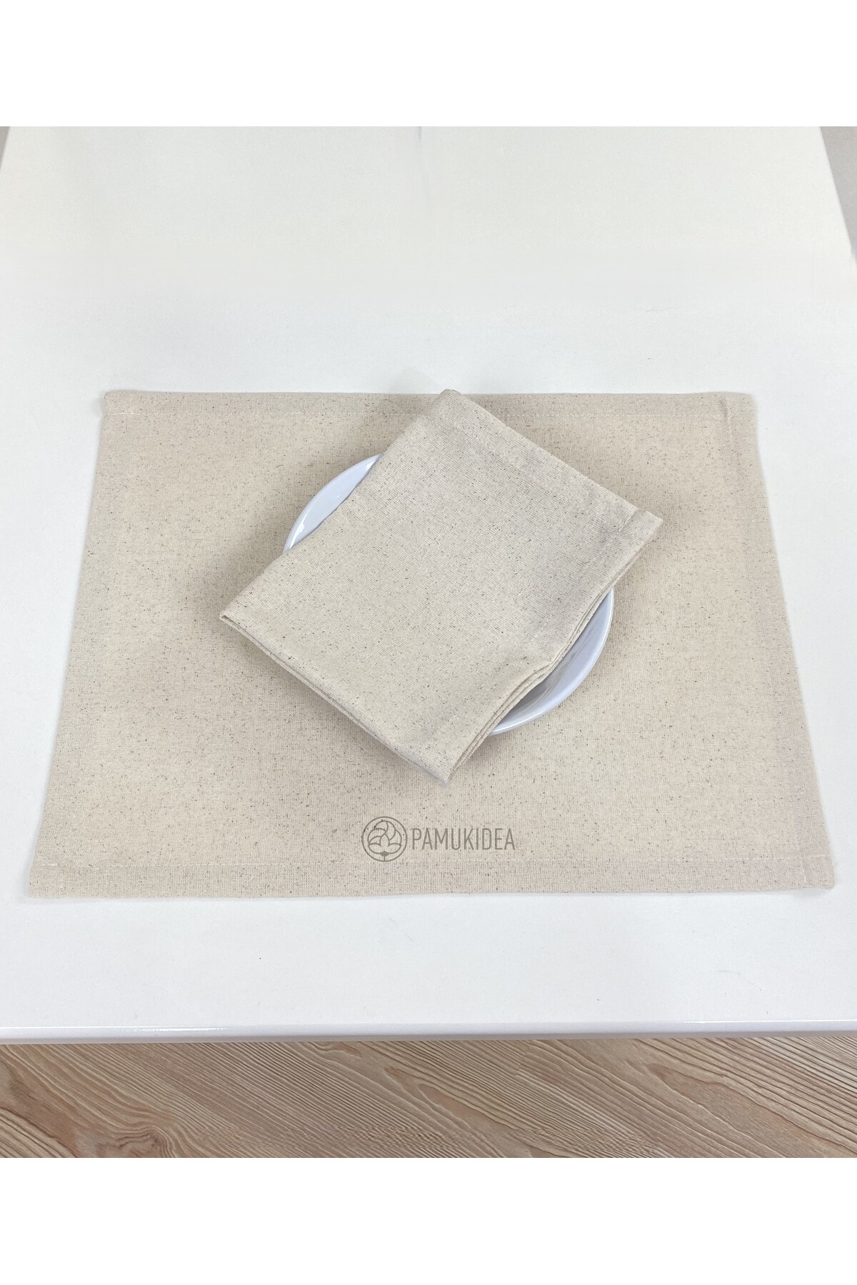 2 Adet | 35x45 cm Sade Düz Amerikan Servis, Yıkanmış Buldan Keten Dokuma %100 Pamuklu Peçete