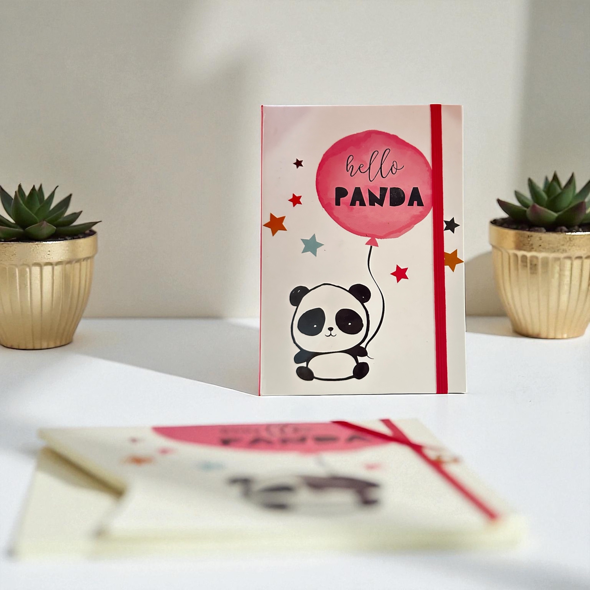 Sert Kapak Hello Panda Tasarım Defter