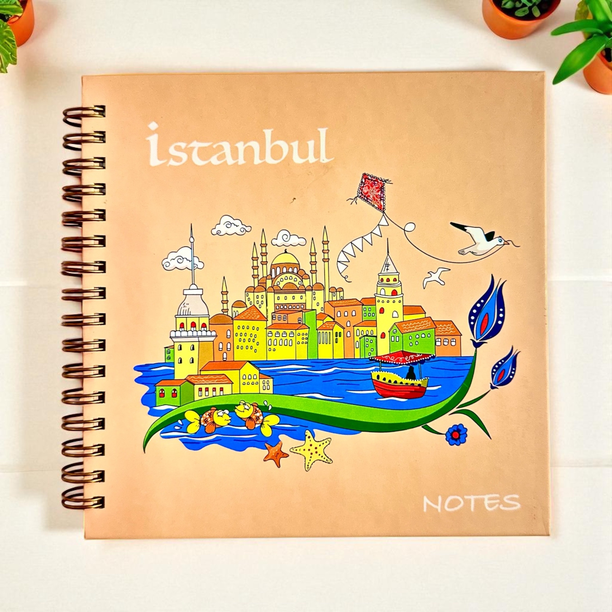 İstanbul Tasarım Sert Kapak Telli Defter 