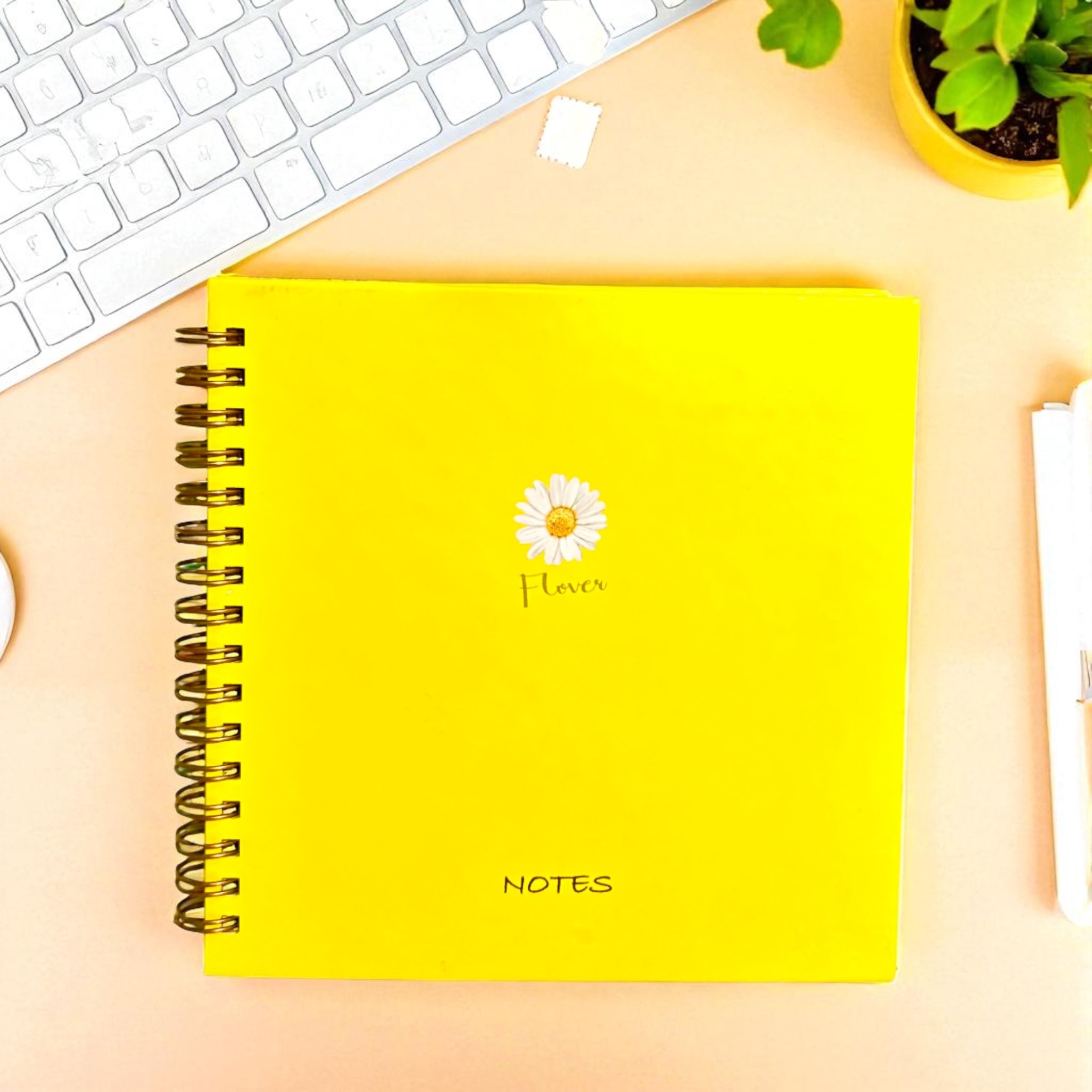 Flover Tasarım Sert Kapaklı Telli Defter