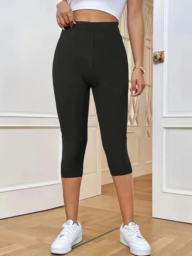 Kadın Yüksek Bel Dalgıç Midi Tayt