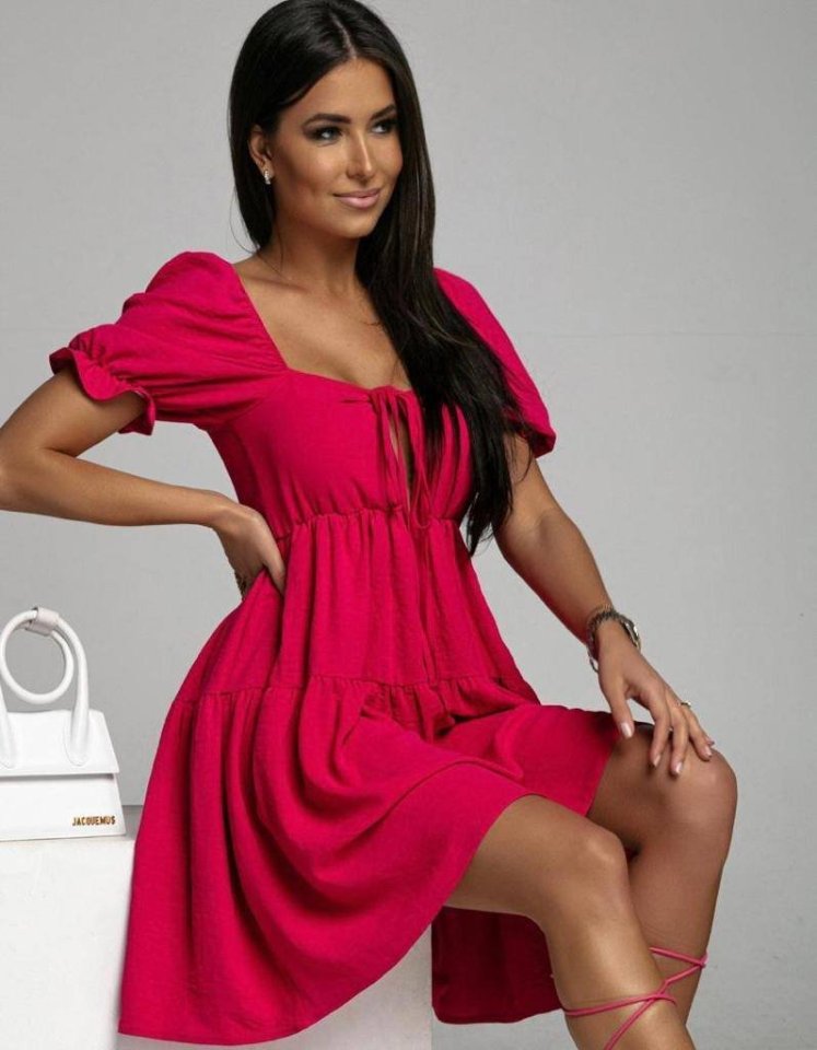 Kadın Aerobin Kumaş Büzgü Detaylı Fırsat ürün Mini Elbise