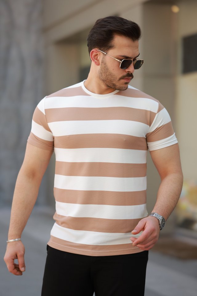 Erkek çift Renk Pamuklu örme Kumaş Kısa Kollu T-shirt