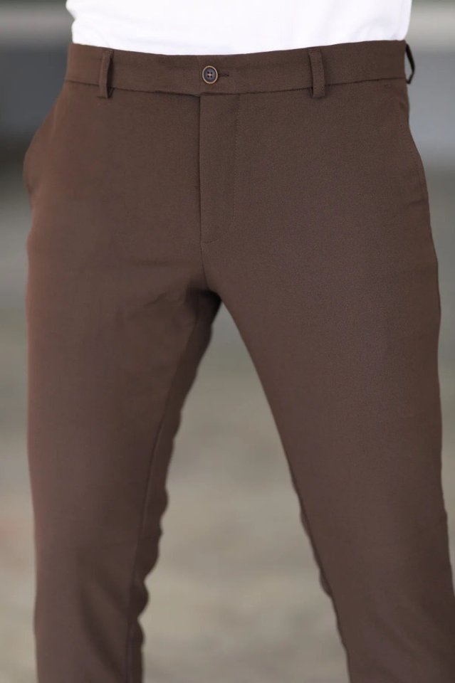 Erkek Düz Kesim Bilek Boy Kumaş Pantolon