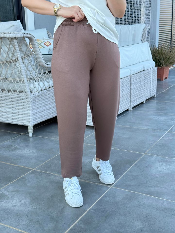 Kadın Kristal Kumaş Garnili Cep Detaylı Ikili Takım