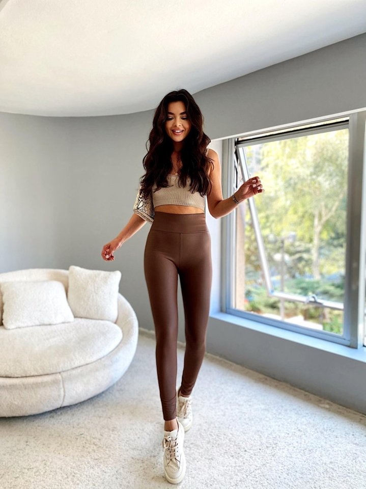 Kadın Yüksek Bel Içi şardonlu Fırsat ürün Toparlayıcı Tayt