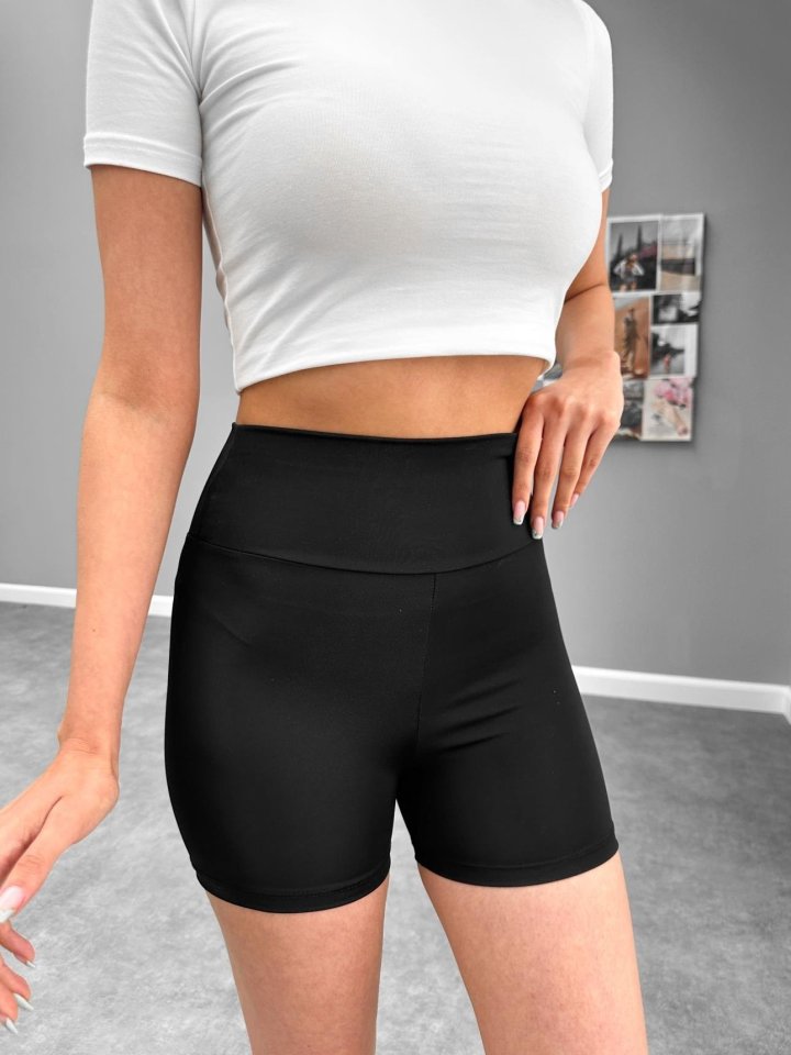 Kadın Dalgıç Kumaş Toparlayıcı Yüksek Bel çok Amaçlı Biker şort Tayt