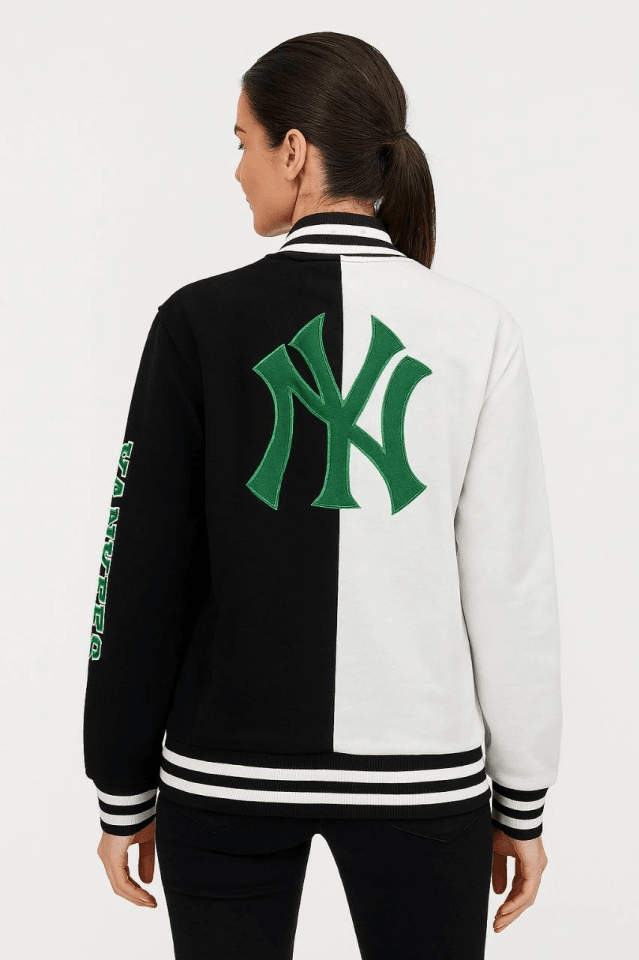 İki İplik Nakış İşlemeli Kolej Çeket- Siyah