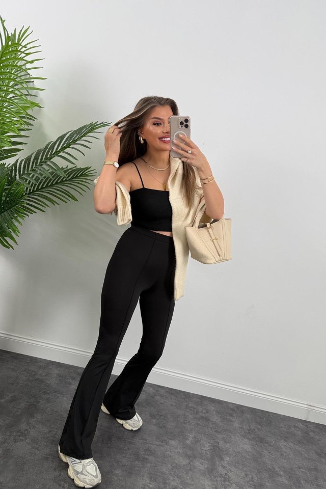 Kadın Amazon Kumaş çımalı Tayt