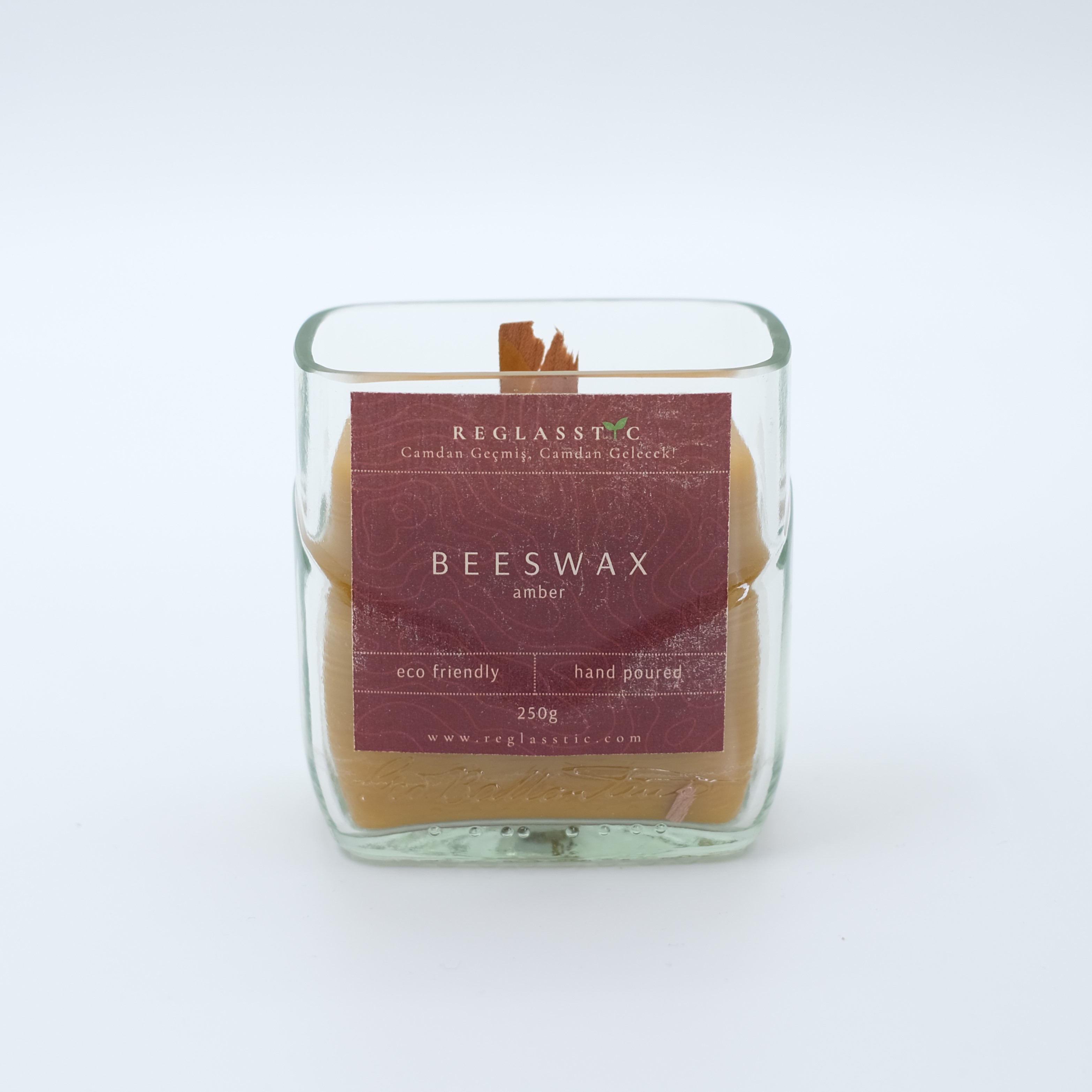 Balmumu: Amber Esanslı - 250 gr - Upcycle Cam 