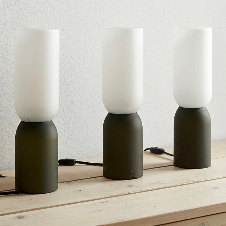 Luma Duo – Upcycle El Yapımı Cam Masa Lambası