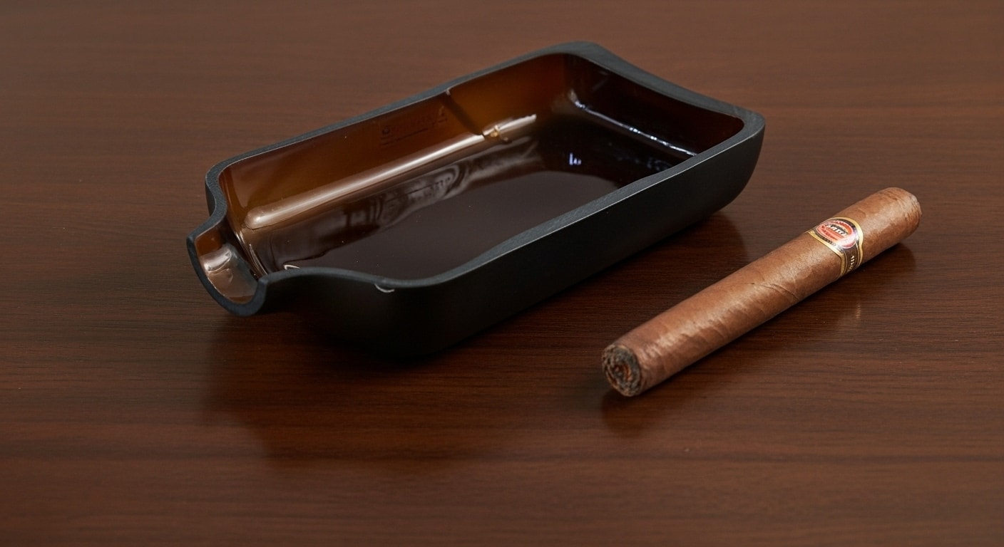 Cigar Rest – El Yapımı Cam Puro Küllük