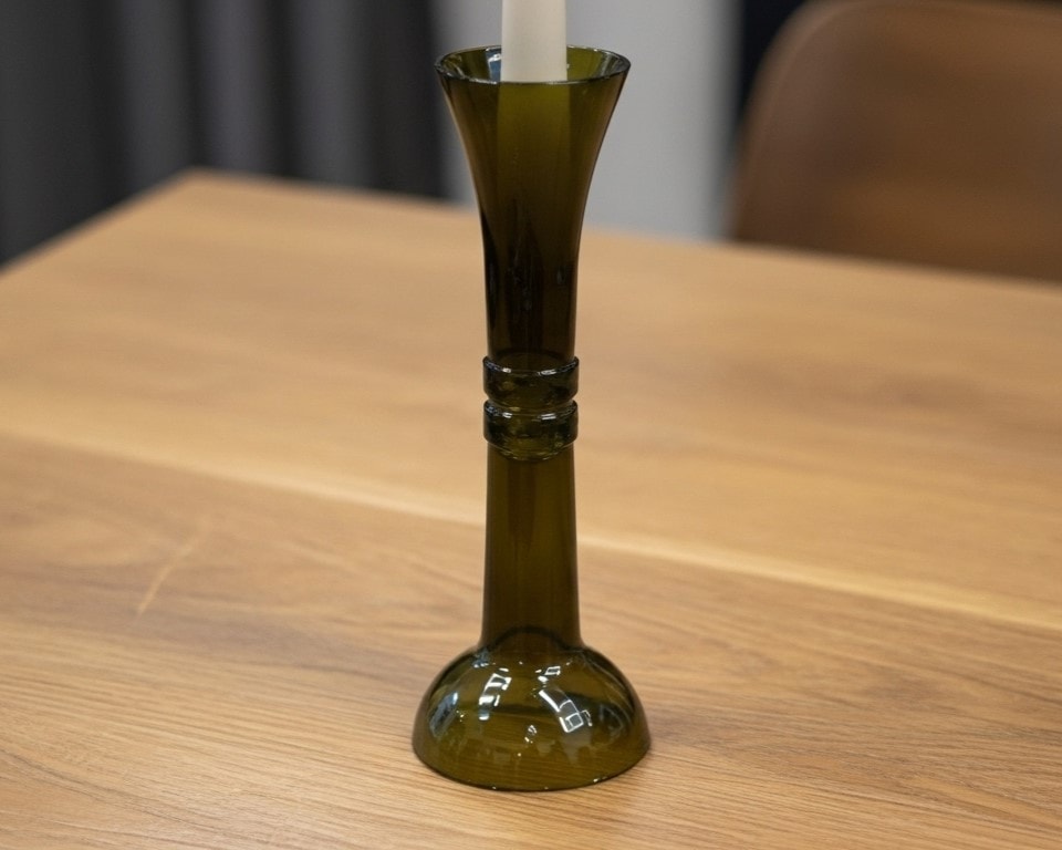 Emerald Flame – El Yapımı Cam Şamdan