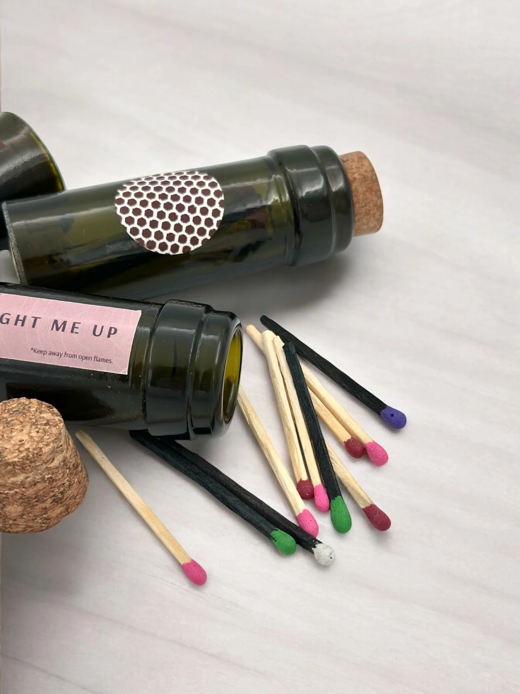 Light Tale – El Yapımı Cam Kibrit Kutusu - Koyu Yeşil