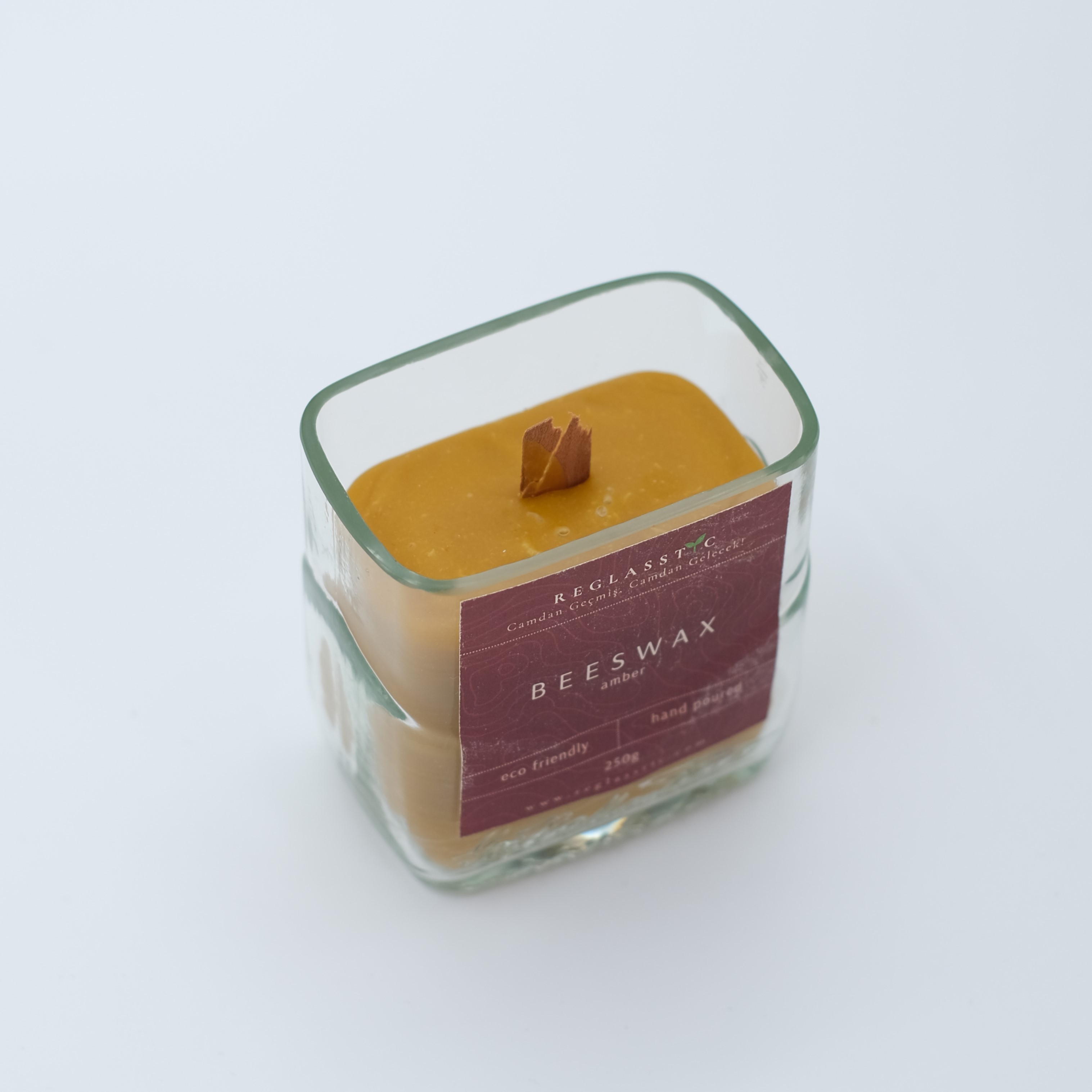 Balmumu: Amber Esanslı - 250 gr - Upcycle Cam 